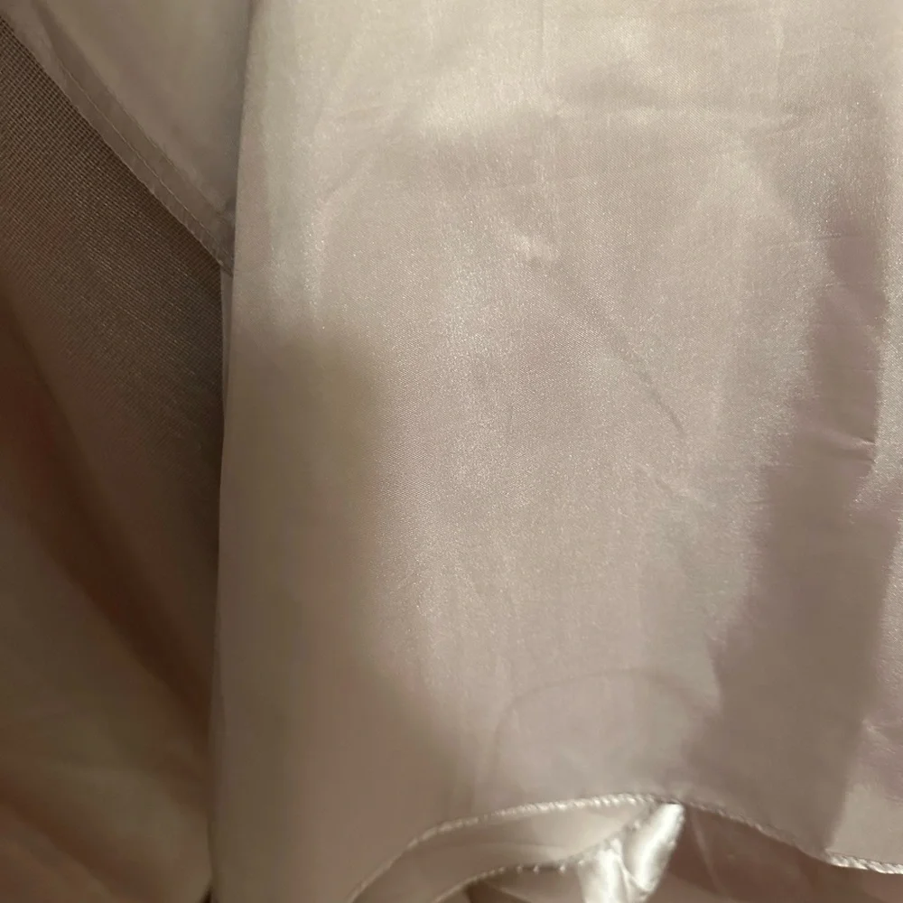 🆕 White Soieblue Shimmering Pink Champagne V neck Beaded sequins Evening Prom M - Picture 12 of 12